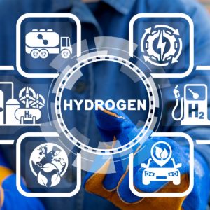 AdobeStock_484287304_Concept of hydrogen production. H2 Fuel Modern Manufacturing. In