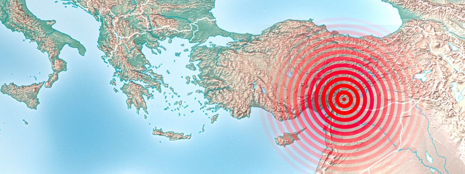 Earthquake map in Turkey and Syria, shake, elements of this imag