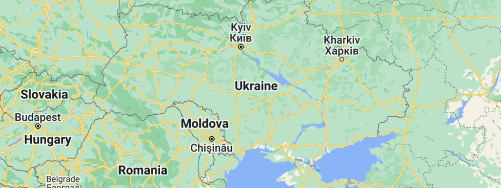 Mappa Ucraina tratta da google map