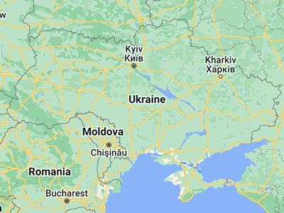 Mappa Ucraina tratta da google map